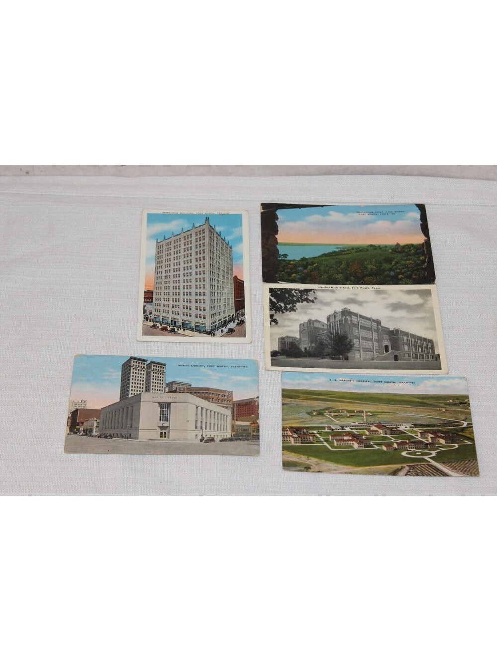Vintage Fort Worth Texas Postcards Lot of 5 Buildings Lake Worth Unposted
